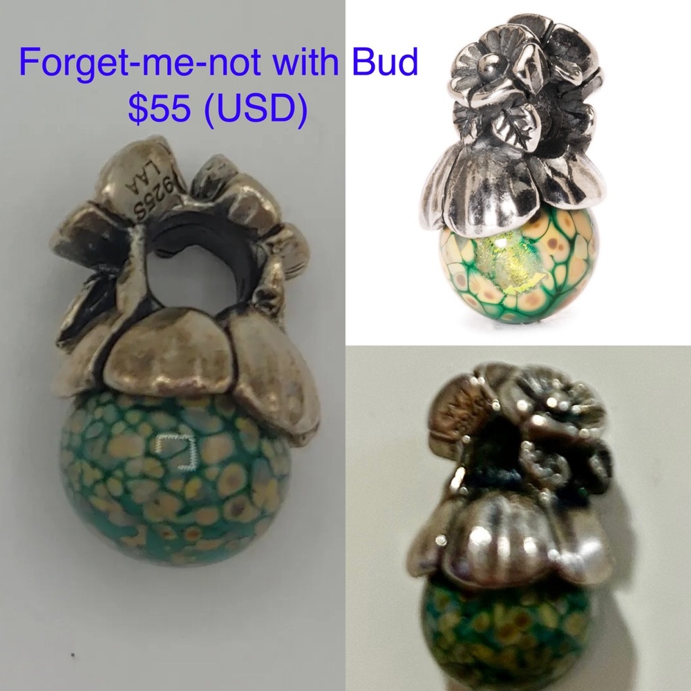 Trollbeads Forget Me Not Bud Charm